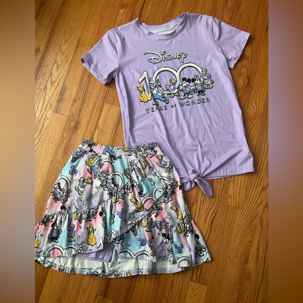 Disney 100 T-Shirt and Skort Set